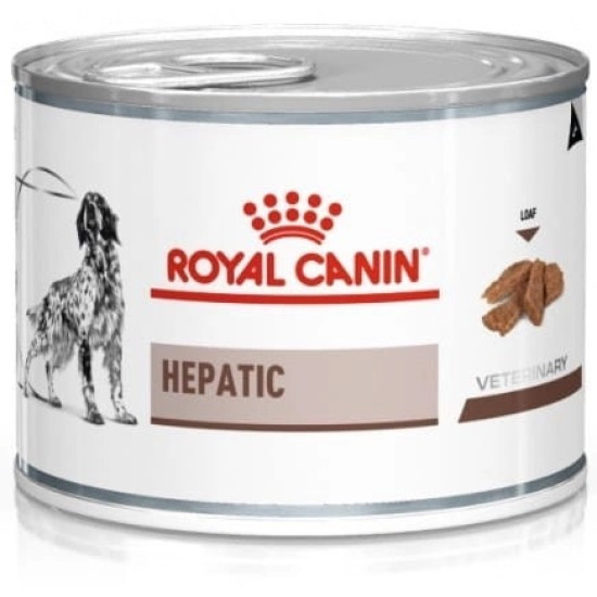 Royal Canin Veterinary Hepatic Loaf Dog – Hrană Umedă Dietetică pentru Câini cu Afecțiuni Hepatice, 200 g